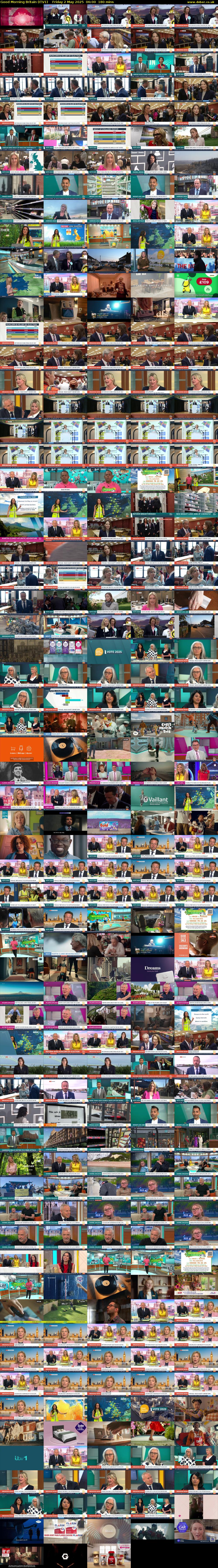 Good Morning Britain (ITV1) Friday 2 May 2025 06:00 - 09:00