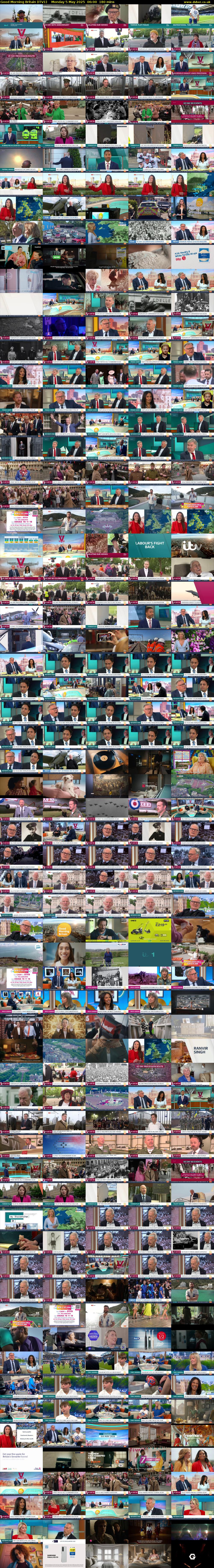 Good Morning Britain (ITV1) Monday 5 May 2025 06:00 - 09:00