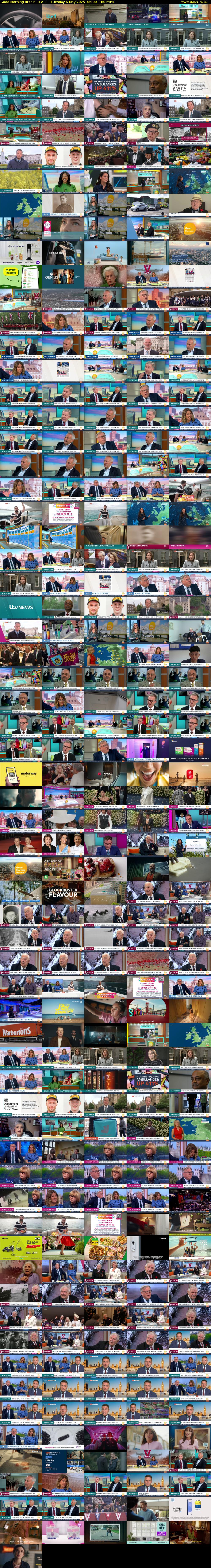 Good Morning Britain (ITV1) Tuesday 6 May 2025 06:00 - 09:00