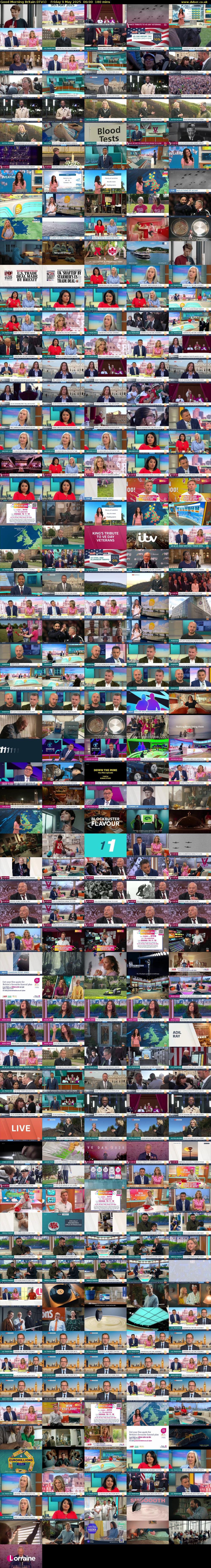 Good Morning Britain (ITV1) Friday 9 May 2025 06:00 - 09:00