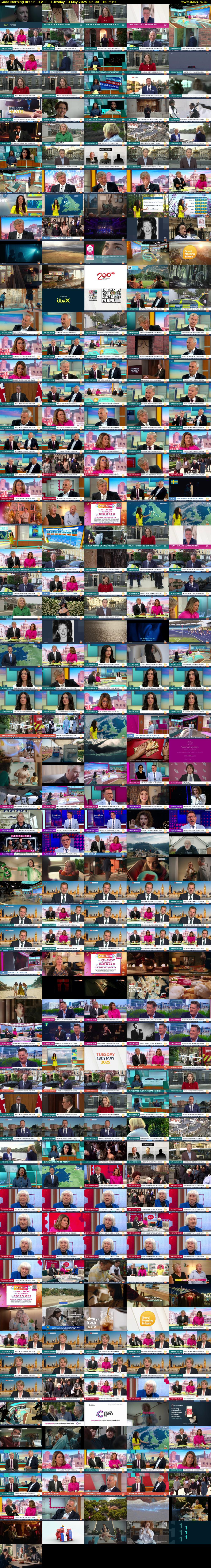 Good Morning Britain (ITV1) Tuesday 13 May 2025 06:00 - 09:00