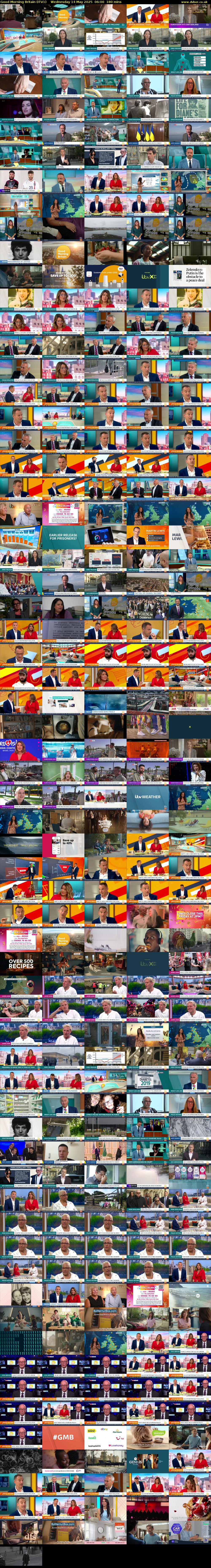 Good Morning Britain (ITV1) Wednesday 14 May 2025 06:00 - 09:00