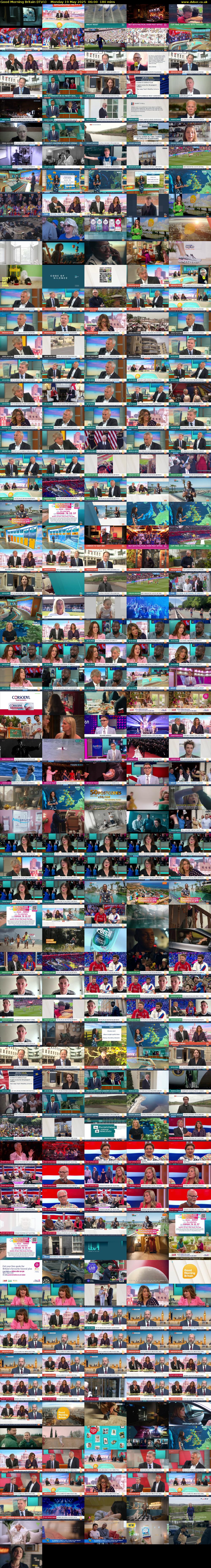 Good Morning Britain (ITV1) Monday 19 May 2025 06:00 - 09:00