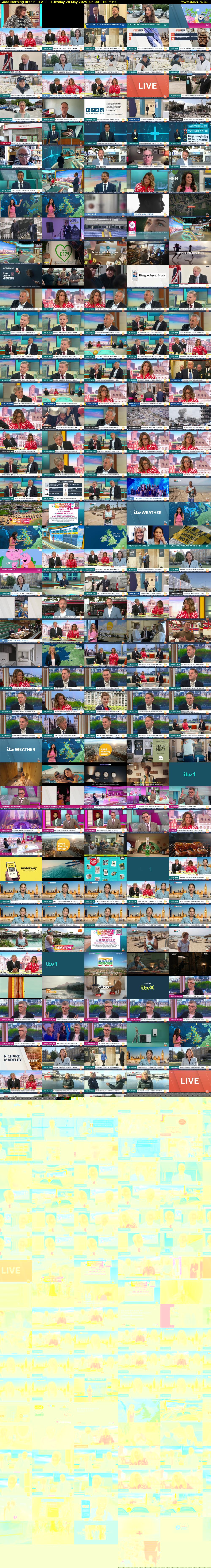 Good Morning Britain (ITV1) Tuesday 20 May 2025 06:00 - 09:00