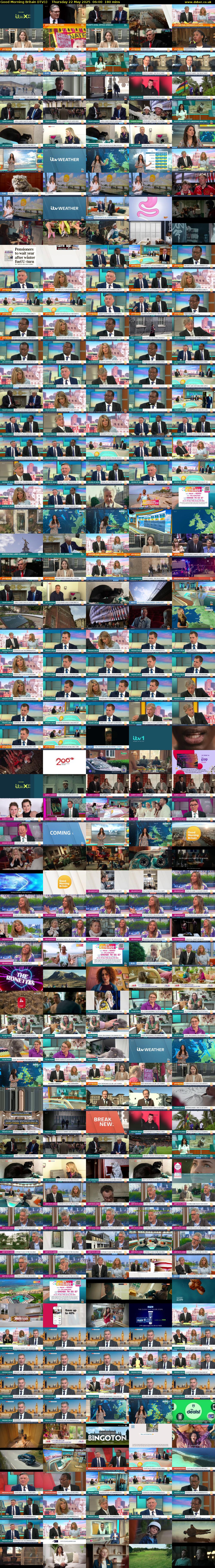 Good Morning Britain (ITV1) Thursday 22 May 2025 06:00 - 09:00