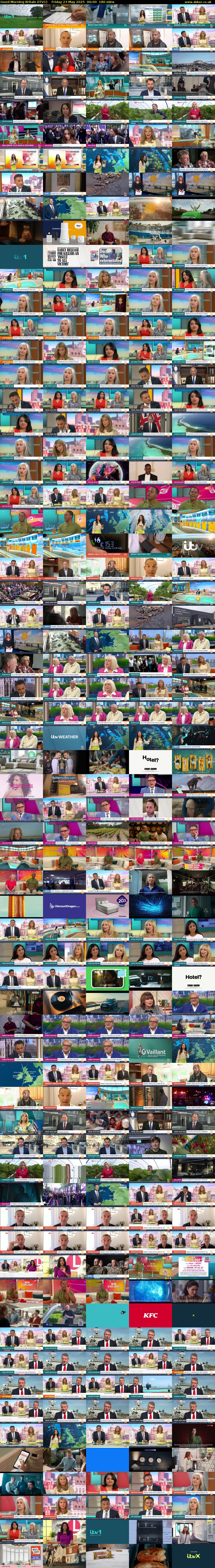 Good Morning Britain (ITV1) Friday 23 May 2025 06:00 - 09:00