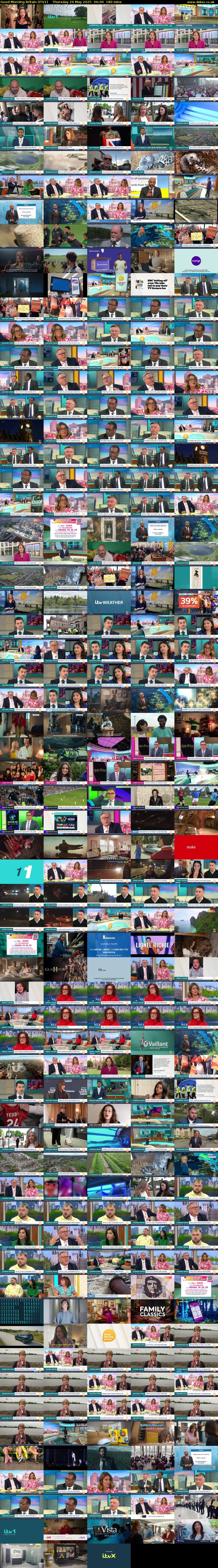 Good Morning Britain (ITV1) Thursday 29 May 2025 06:00 - 09:00