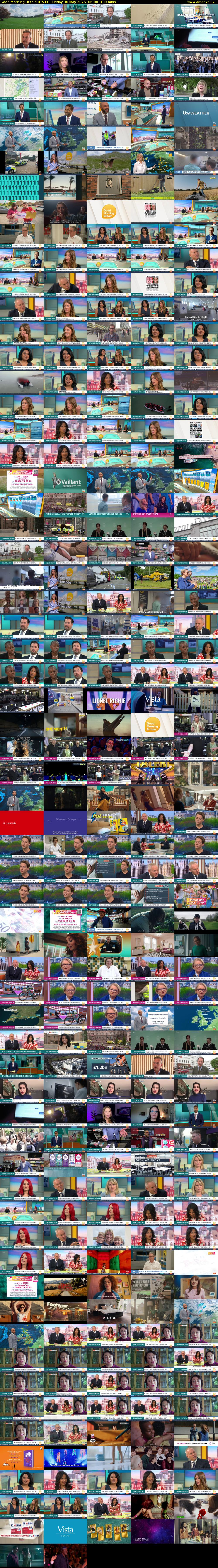 Good Morning Britain (ITV1) Friday 30 May 2025 06:00 - 09:00