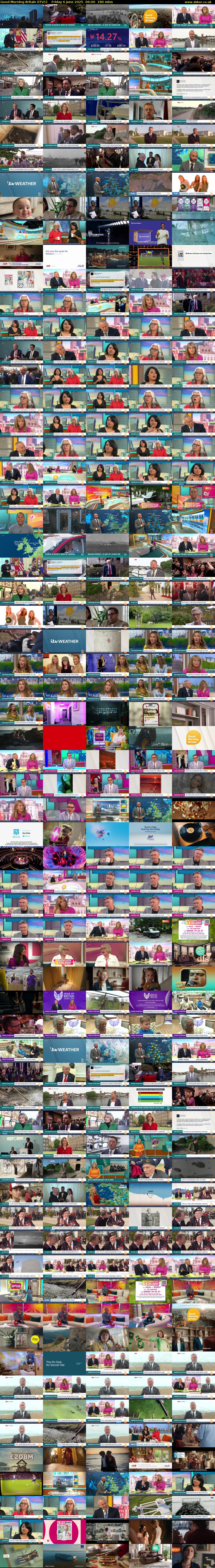 Good Morning Britain (ITV1) Friday 6 June 2025 06:00 - 09:00