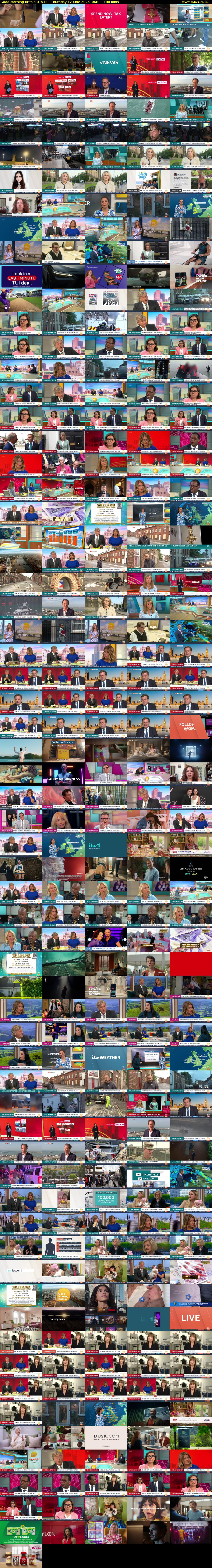Good Morning Britain (ITV1) Thursday 12 June 2025 06:00 - 09:00