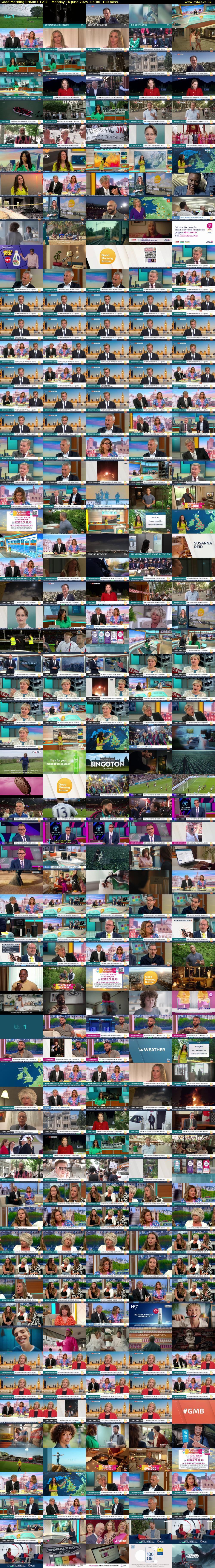 Good Morning Britain (ITV1) Monday 16 June 2025 06:00 - 09:00