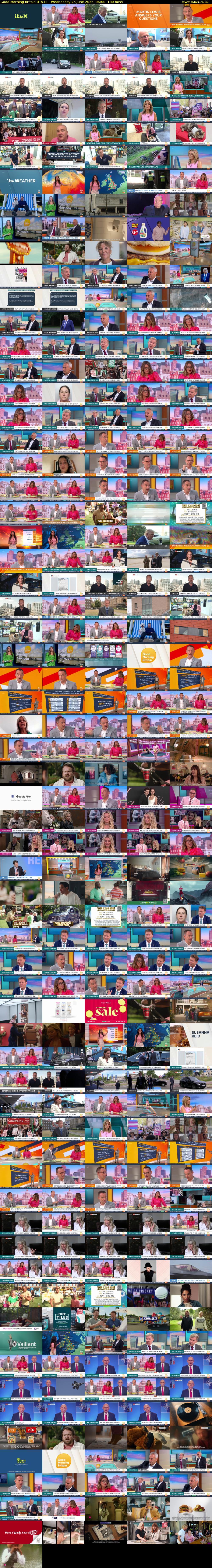 Good Morning Britain (ITV1) Wednesday 25 June 2025 06:00 - 09:00