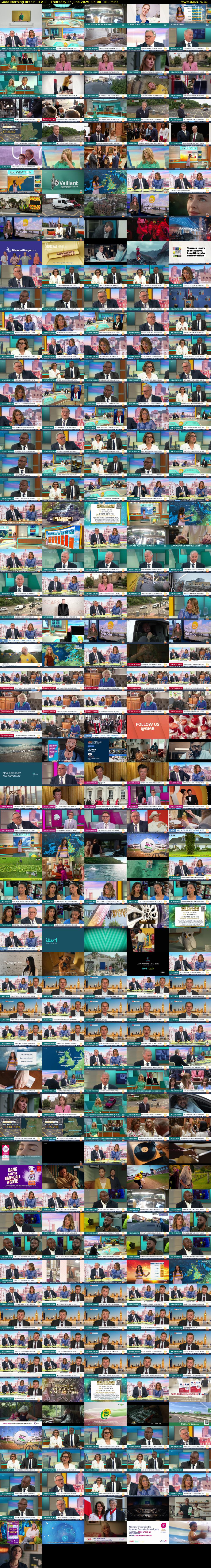 Good Morning Britain (ITV1) Thursday 26 June 2025 06:00 - 09:00