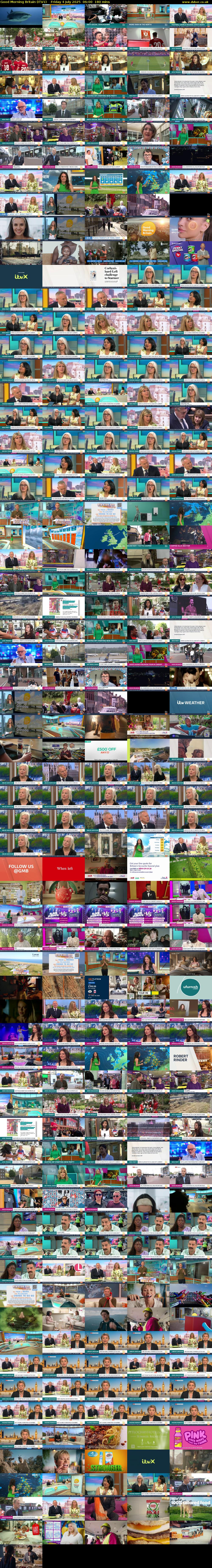 Good Morning Britain (ITV1) Friday 4 July 2025 06:00 - 09:00