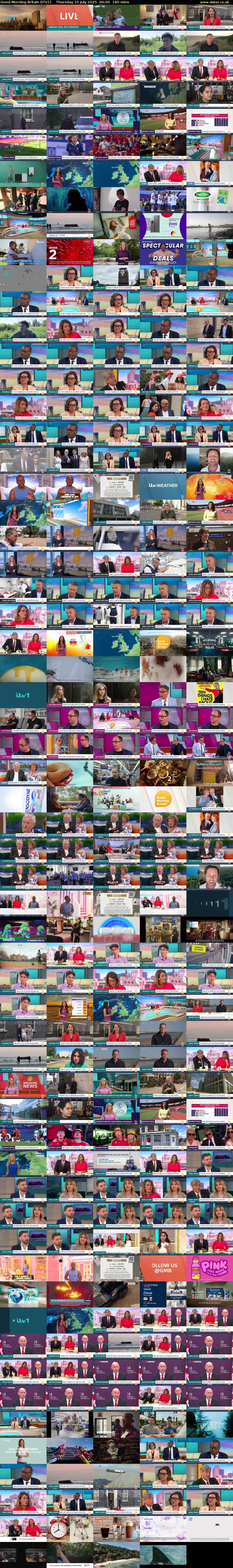 Good Morning Britain (ITV1) Thursday 10 July 2025 06:00 - 09:00