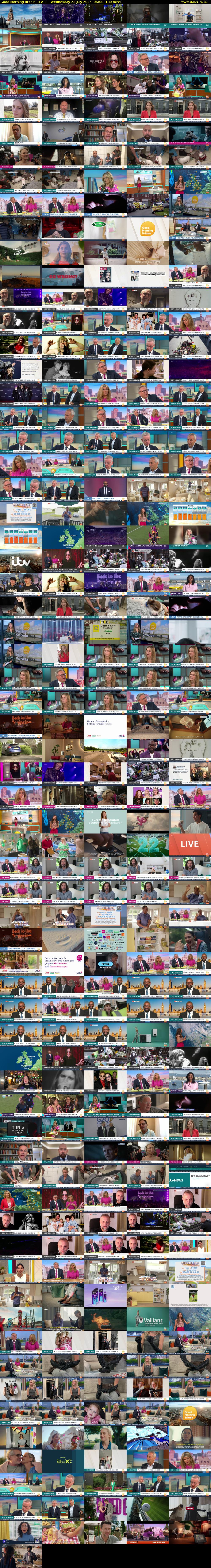 Good Morning Britain (ITV1) Wednesday 23 July 2025 06:00 - 09:00