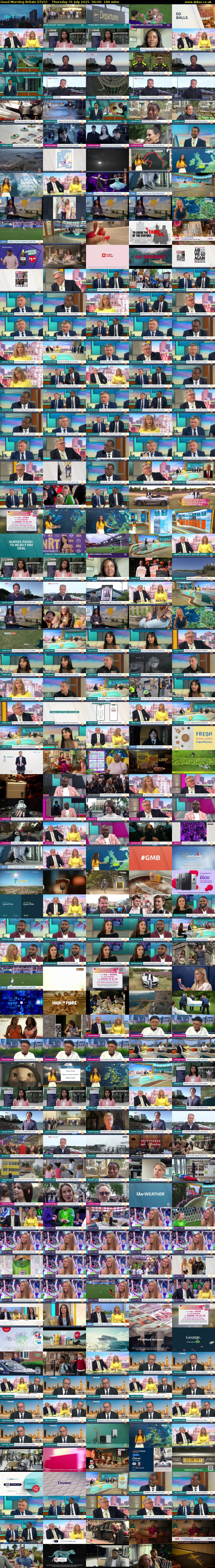 Good Morning Britain (ITV1) Thursday 31 July 2025 06:00 - 09:00
