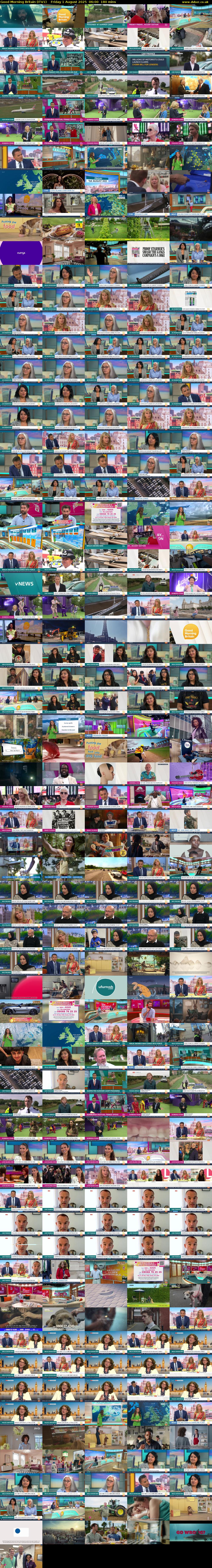Good Morning Britain (ITV1) Friday 1 August 2025 06:00 - 09:00