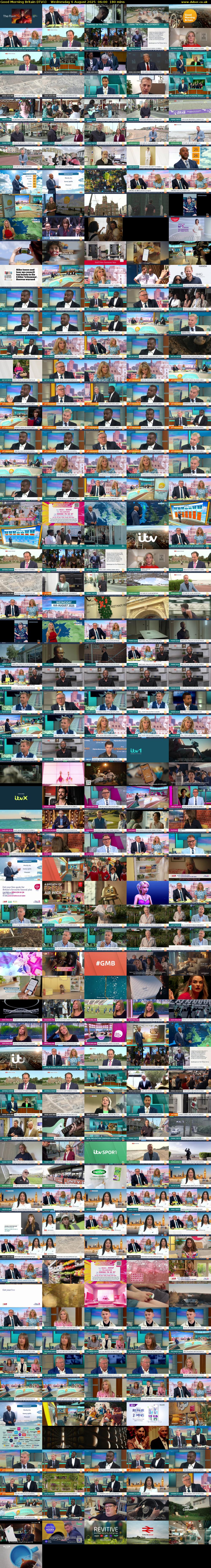 Good Morning Britain (ITV1) Wednesday 6 August 2025 06:00 - 09:00