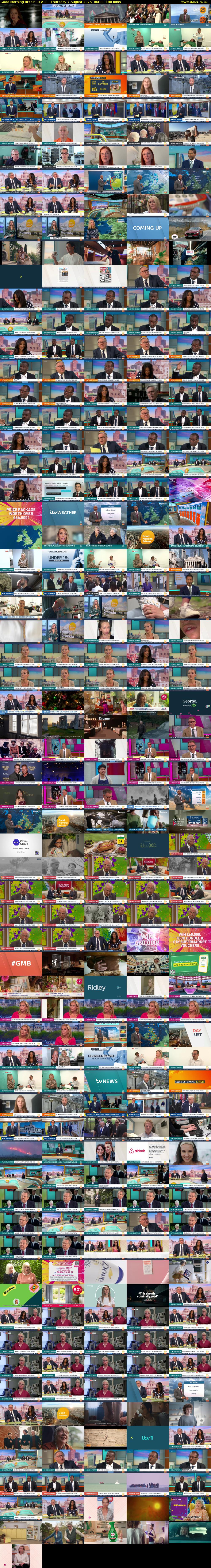 Good Morning Britain (ITV1) Thursday 7 August 2025 06:00 - 09:00