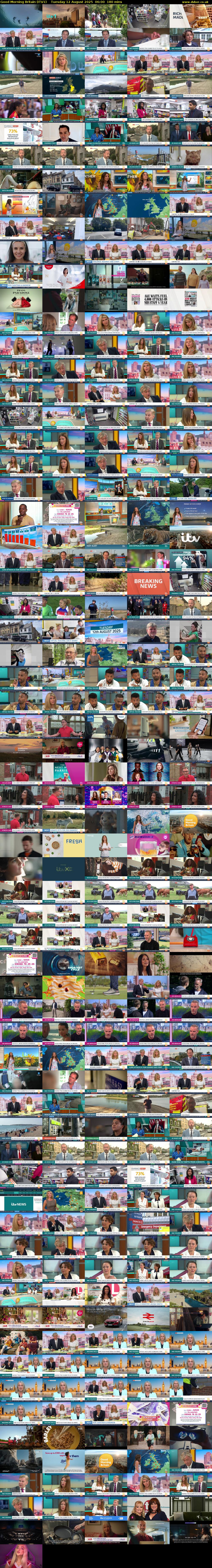 Good Morning Britain (ITV1) Tuesday 12 August 2025 06:00 - 09:00
