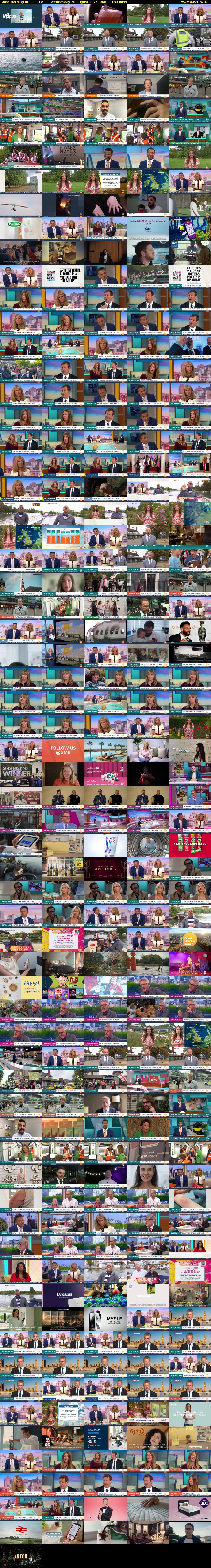 Good Morning Britain (ITV1) Wednesday 20 August 2025 06:00 - 09:00