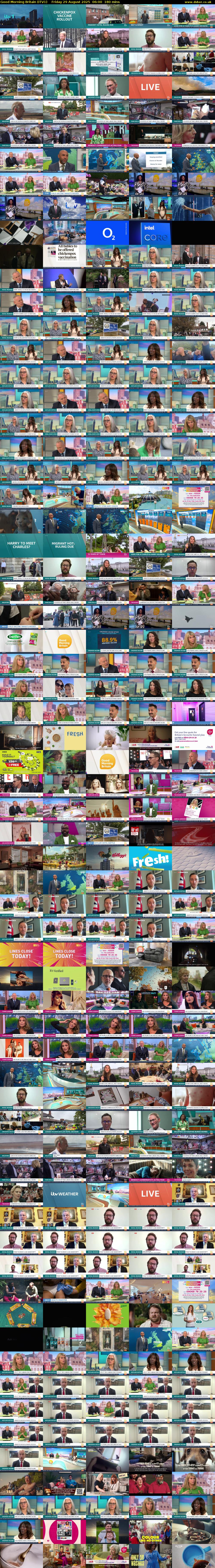 Good Morning Britain (ITV1) Friday 29 August 2025 06:00 - 09:00