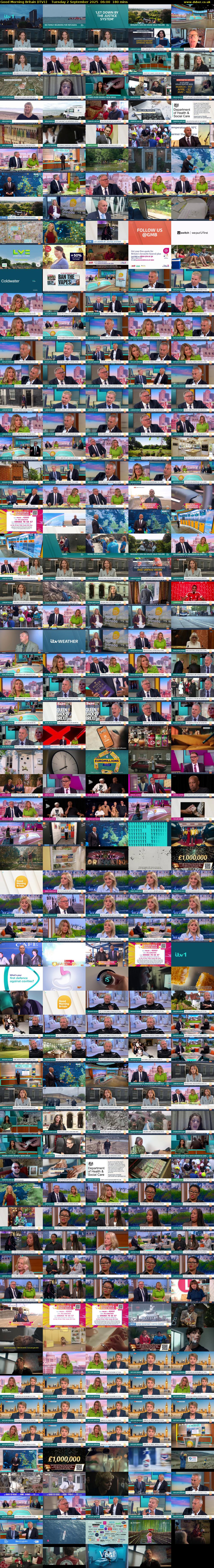 Good Morning Britain (ITV1) Tuesday 2 September 2025 06:00 - 09:00