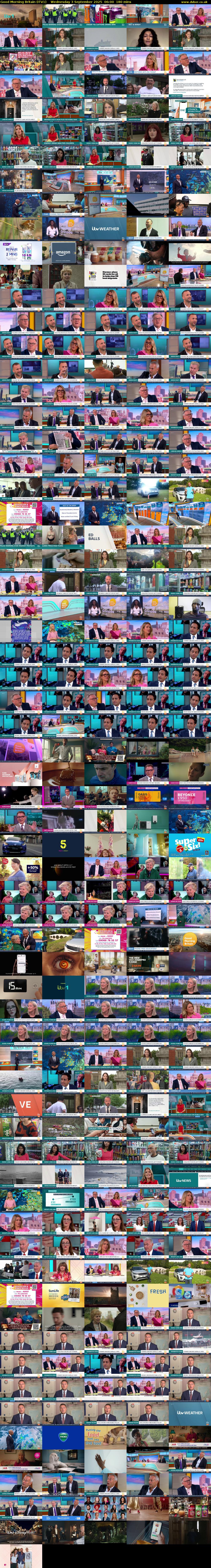 Good Morning Britain (ITV1) Wednesday 3 September 2025 06:00 - 09:00