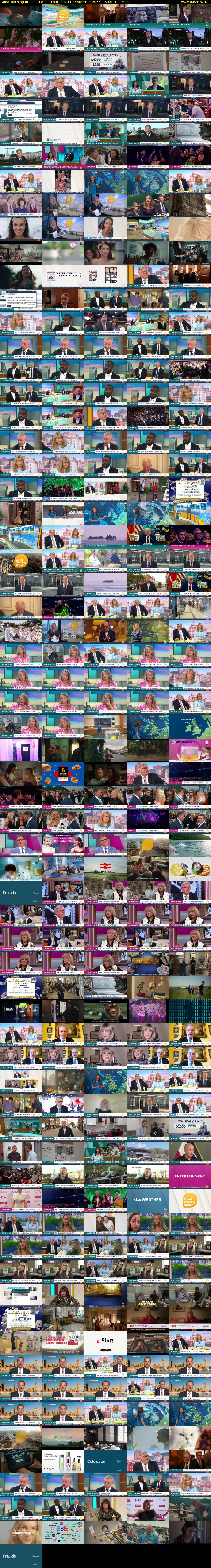 Good Morning Britain (ITV1) Thursday 11 September 2025 06:00 - 09:00
