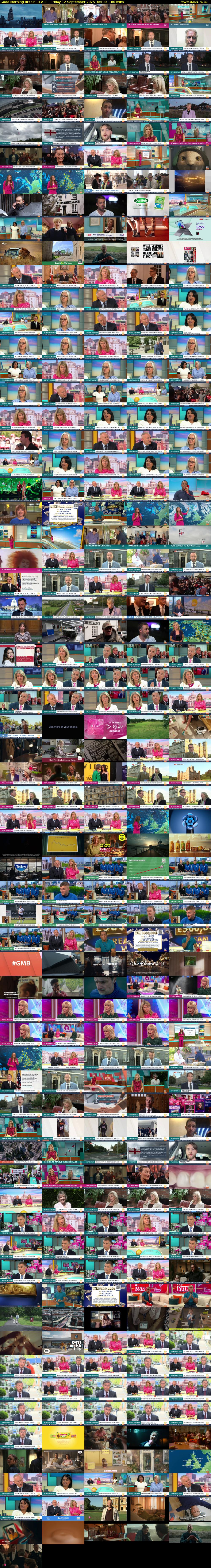 Good Morning Britain (ITV1) Friday 12 September 2025 06:00 - 09:00