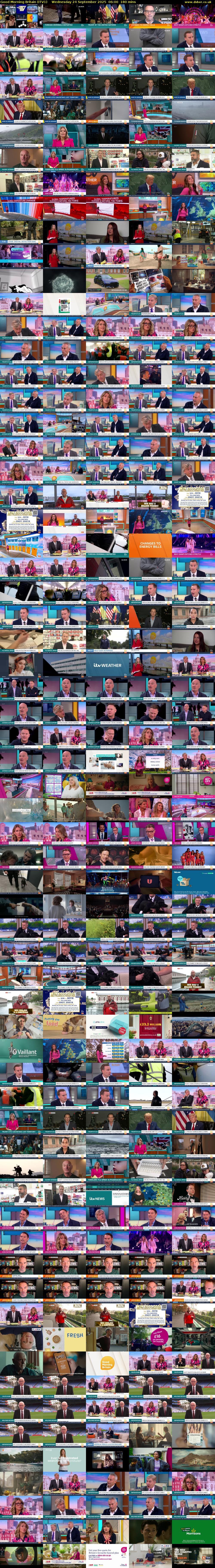 Good Morning Britain (ITV1) Wednesday 24 September 2025 06:00 - 09:00