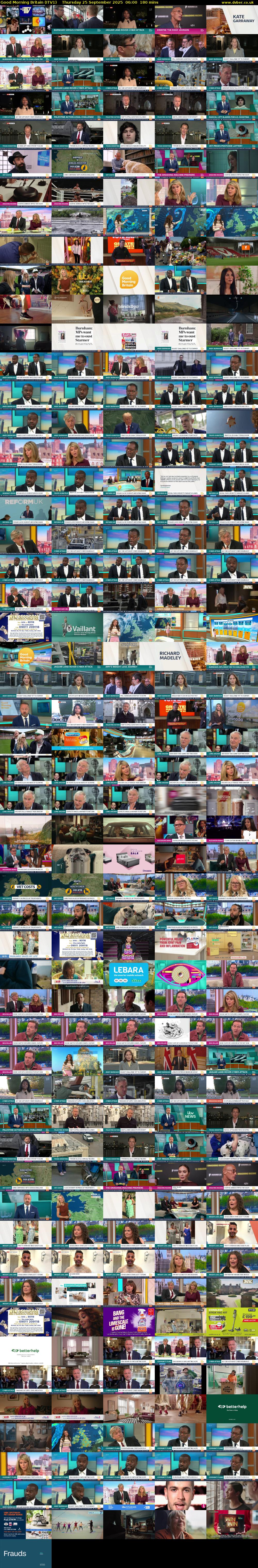 Good Morning Britain (ITV1) Thursday 25 September 2025 06:00 - 09:00