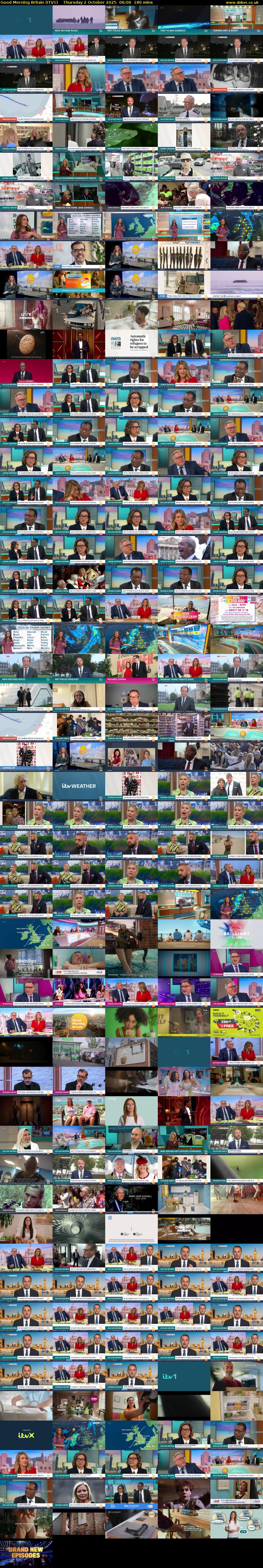 Good Morning Britain (ITV1) Thursday 2 October 2025 06:00 - 09:00