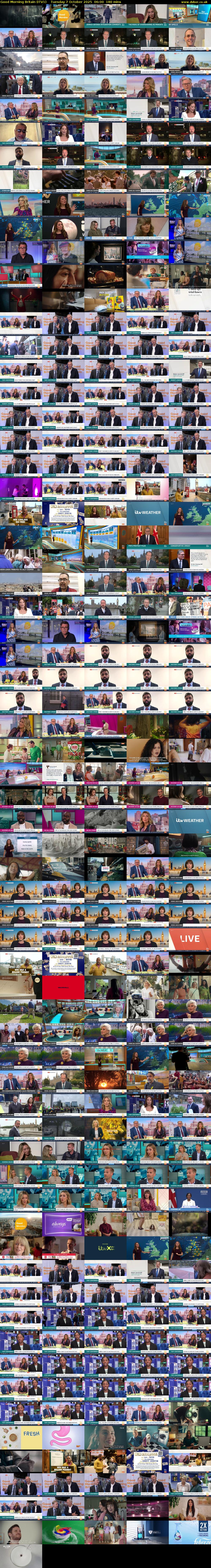 Good Morning Britain (ITV1) Tuesday 7 October 2025 06:00 - 09:00