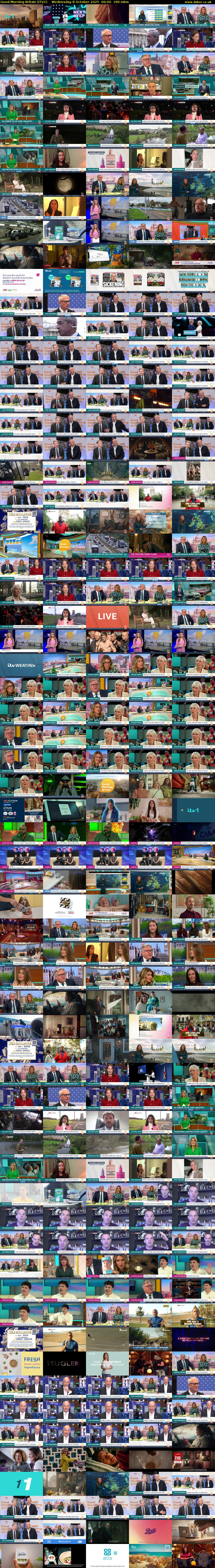 Good Morning Britain (ITV1) Wednesday 8 October 2025 06:00 - 09:00