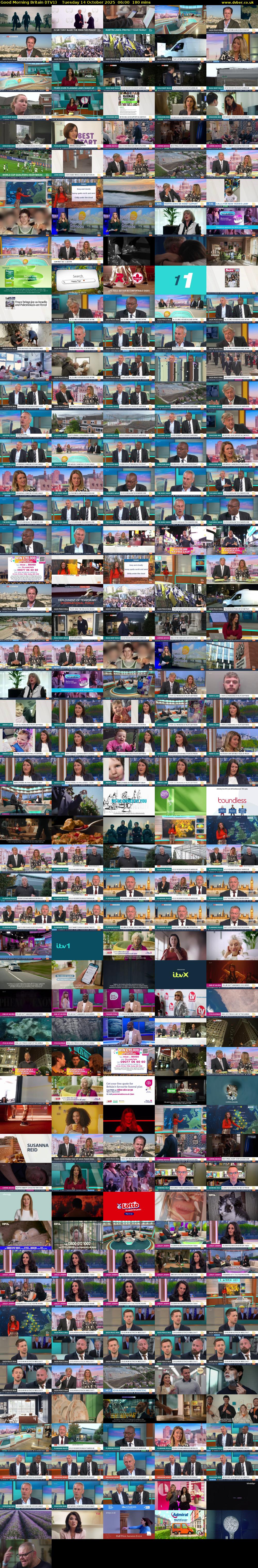 Good Morning Britain (ITV1) Tuesday 14 October 2025 06:00 - 09:00