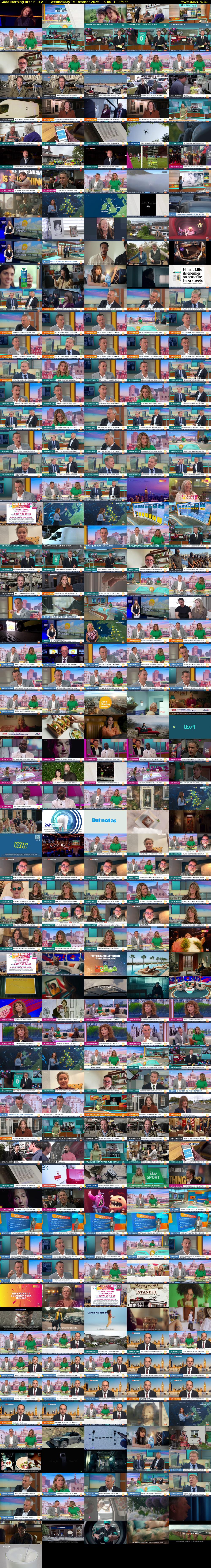 Good Morning Britain (ITV1) Wednesday 15 October 2025 06:00 - 09:00