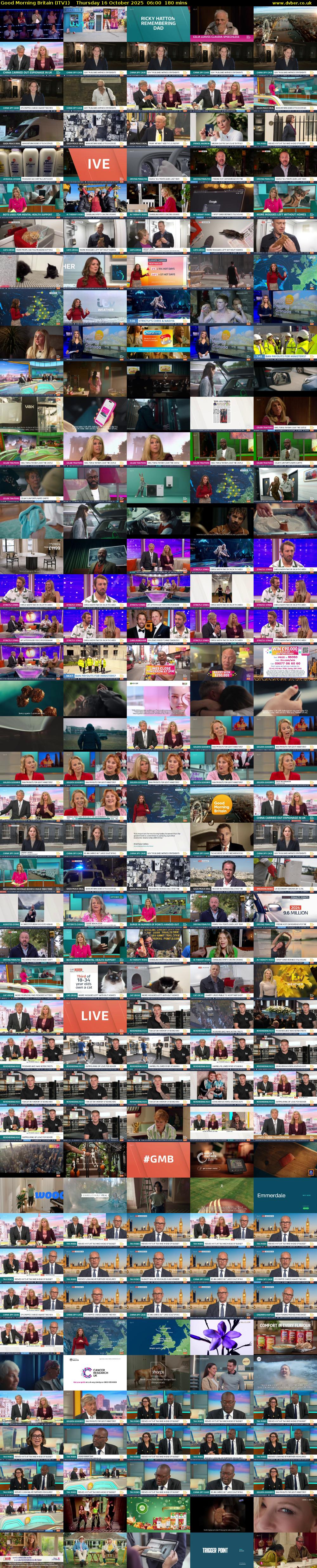 Good Morning Britain (ITV1) Thursday 16 October 2025 06:00 - 09:00