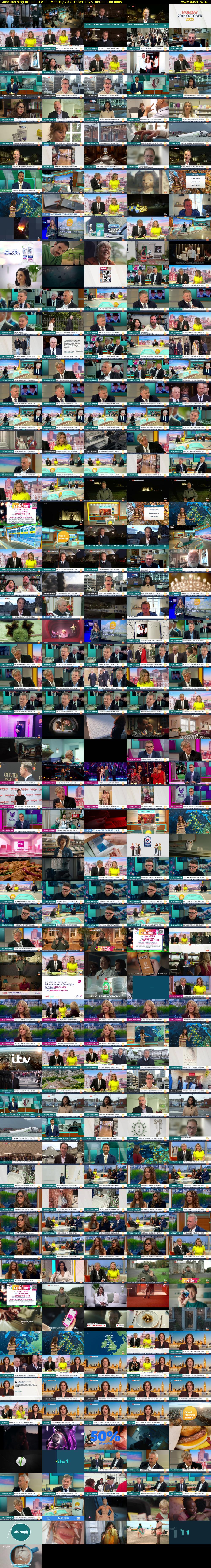 Good Morning Britain (ITV1) Monday 20 October 2025 06:00 - 09:00