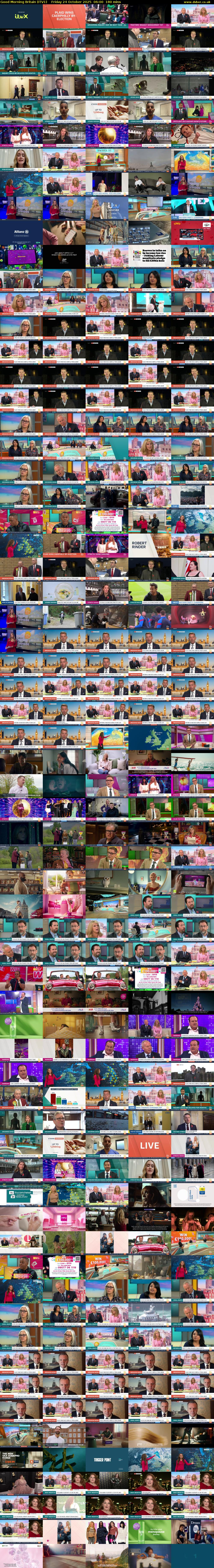 Good Morning Britain (ITV1) Friday 24 October 2025 06:00 - 09:00