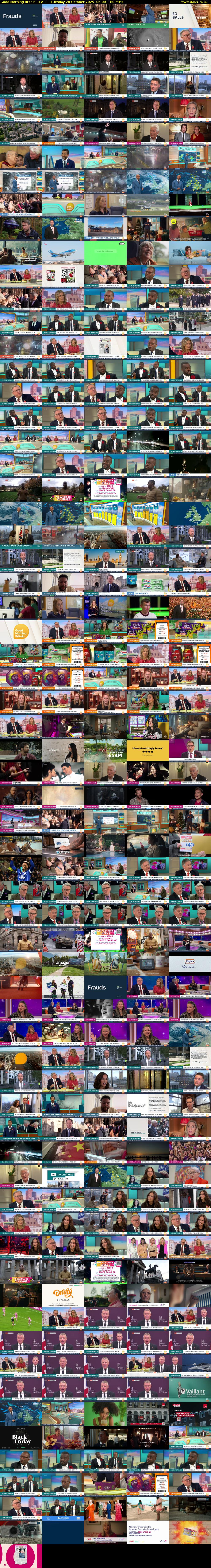 Good Morning Britain (ITV1) Tuesday 28 October 2025 06:00 - 09:00