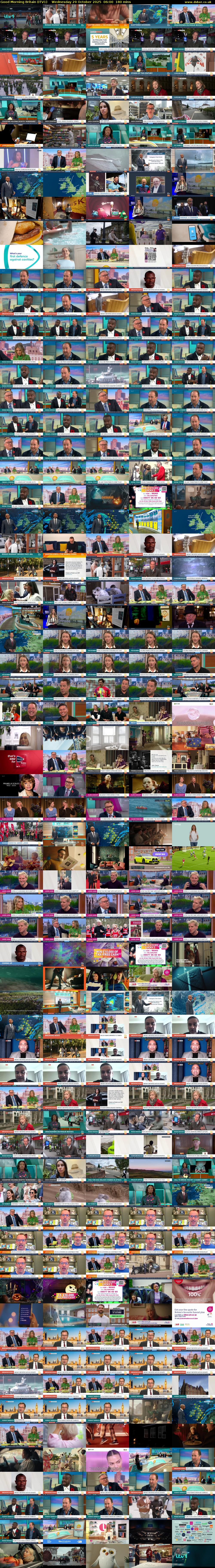 Good Morning Britain (ITV1) Wednesday 29 October 2025 06:00 - 09:00