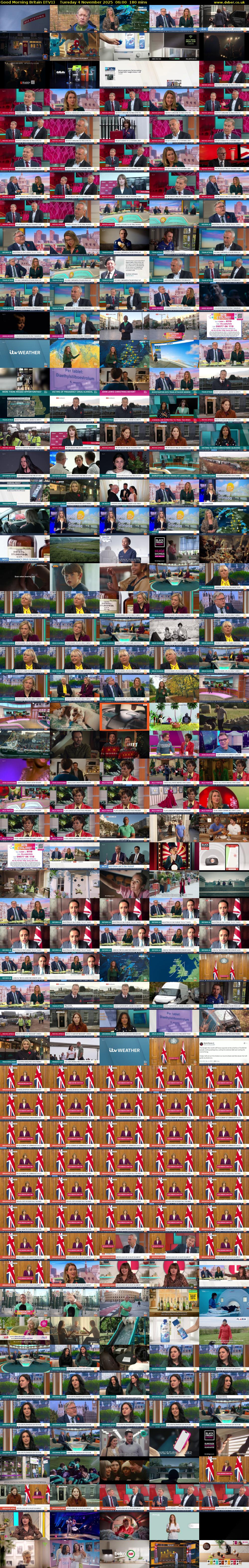 Good Morning Britain (ITV1) Tuesday 4 November 2025 06:00 - 09:00