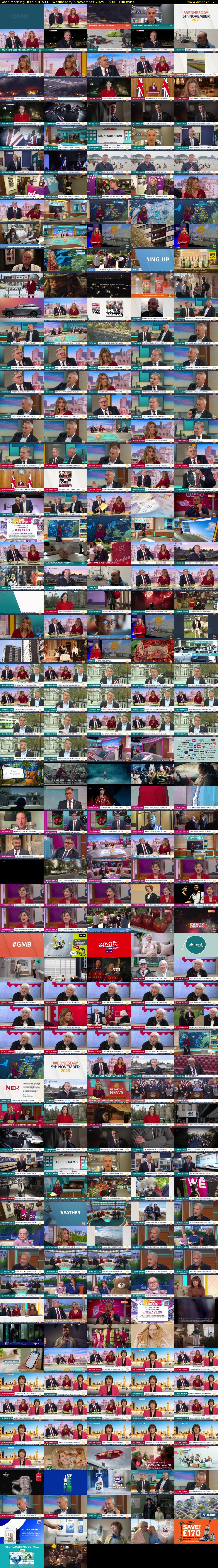 Good Morning Britain (ITV1) Wednesday 5 November 2025 06:00 - 09:00