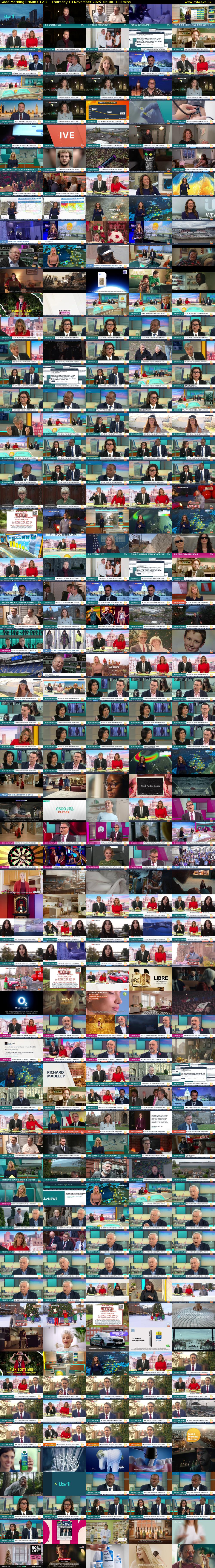 Good Morning Britain (ITV1) Thursday 13 November 2025 06:00 - 09:00