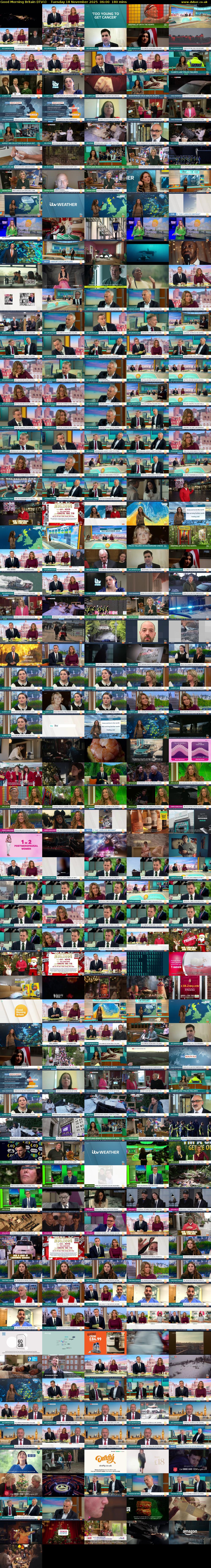Good Morning Britain (ITV1) Tuesday 18 November 2025 06:00 - 09:00