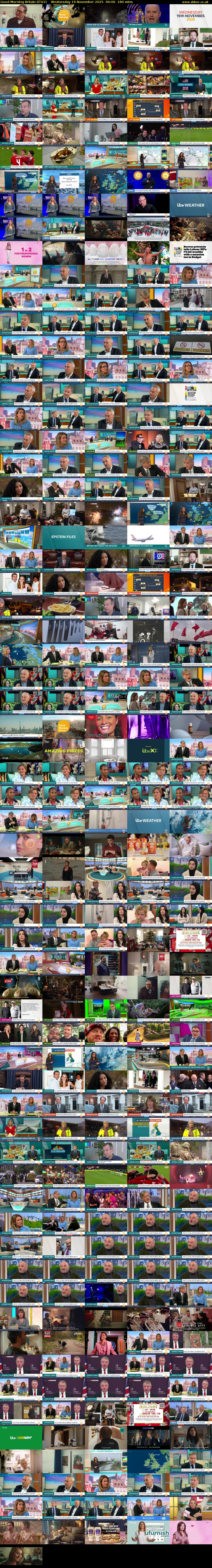 Good Morning Britain (ITV1) Wednesday 19 November 2025 06:00 - 09:00