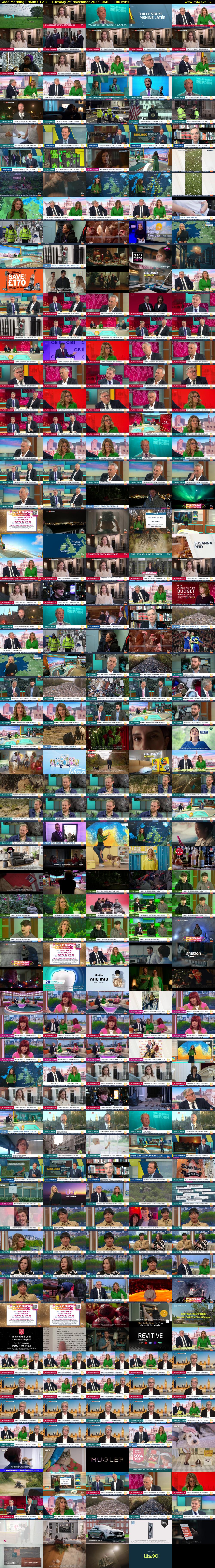 Good Morning Britain (ITV1) Tuesday 25 November 2025 06:00 - 09:00
