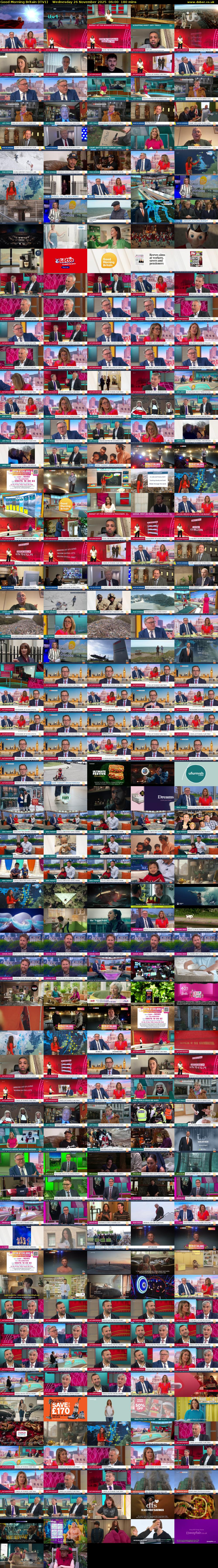 Good Morning Britain (ITV1) Wednesday 26 November 2025 06:00 - 09:00